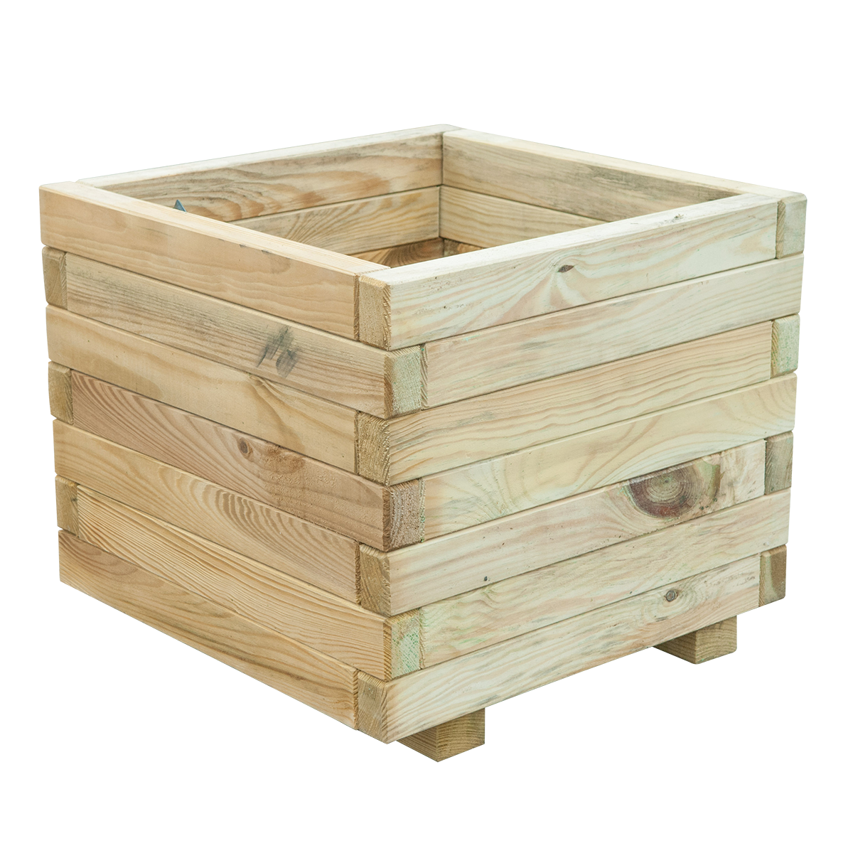 Bloembak plantenbak hout vierkant grenen 40x35x40cmm