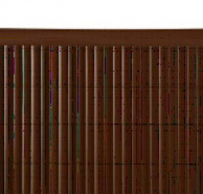 Profil clĂ´ture en canisse PVC marron 200cm