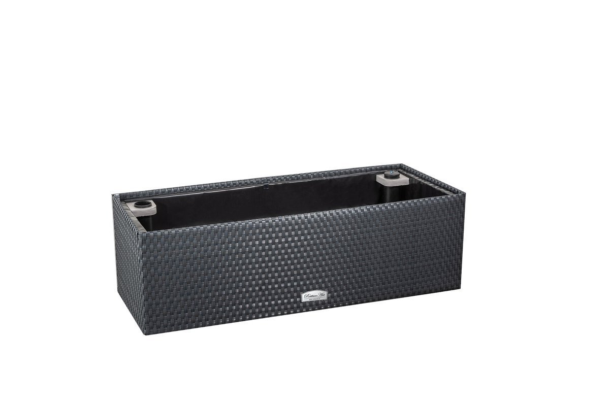 Zelfwaterende plantenbak antraciet 95x40x30cm