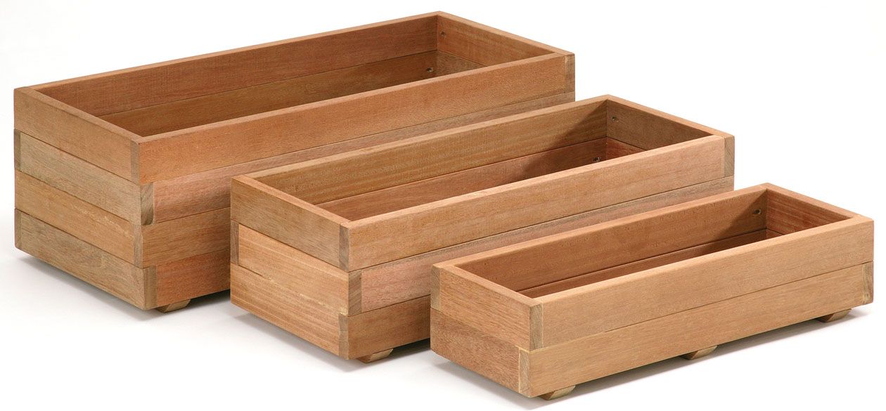 Blumenkasten Holz Hartholz kaufen | Pflanzkasten fr Garten & Balkon |  Intergard