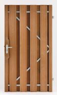 Tuinpoort op poortframe Bangkirai verstelbaar incl. dag- en nachtslot 100x180cm