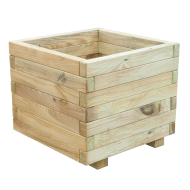 Bloembak plantenbak hout vierkant grenen 50x35x50cm