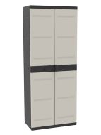 Armoire de rangement en plastique armoire à balais noir 70x176cm 