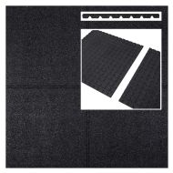 Rubberen tegels zwart 500x500x45mm prijs per m2 