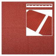 Losetas de caucho rojo 500x500x45mm (m2)