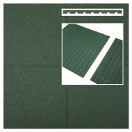Rubberen tegels groen 1000x1000x25mm prijs per m2