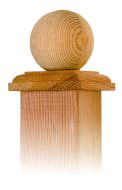 Chapeau de poteau bois boule 100mm