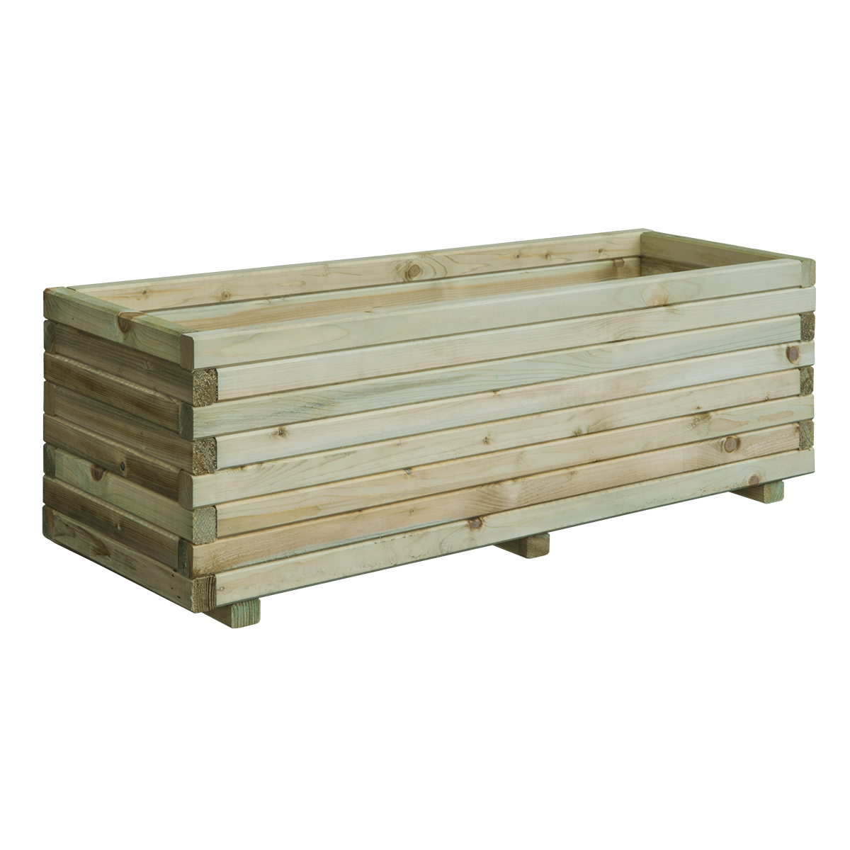 Houten bloembakken plantenbakken rechthoek 80x40x35cm | Intergard ✓ prijs!