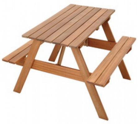 Mesa picnic madera dura Bangkirai