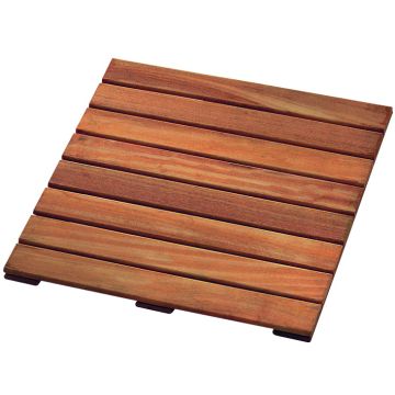Terrassenfliesen Holzfliesen Hartholz 50x50cm (glatt)