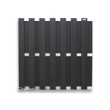 Tuinscherm schutting composiet antraciet alu 180x180cm