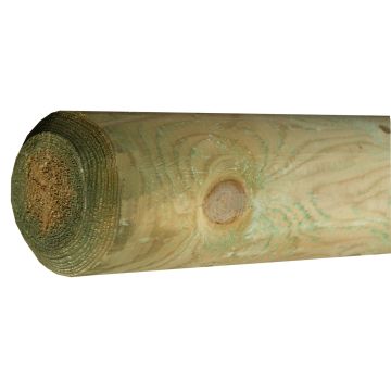 Holzpalisaden ø10x100cm zylindrisch gefrast