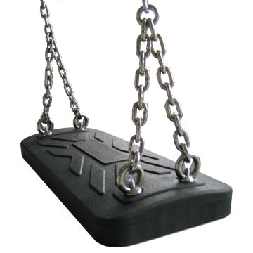 Swing black public playground