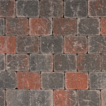 Trommelstenen of koppelstones roodzwart 15x20x6cm (m2)