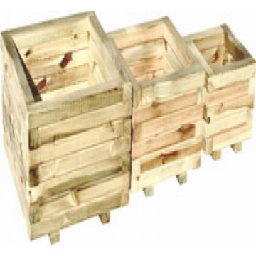 Jardiniere bois carré ensemble