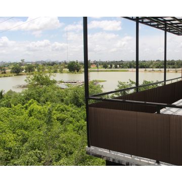 Tuinscherm PVC tuinafscheiding bruin 2x5m