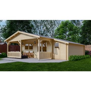 Cabane maison en bois Oxford 6,65x7,15m