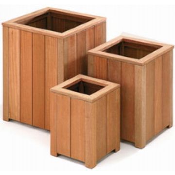 Jardiniere bois dur carré 30x30x30cm