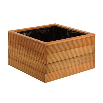 Jardiniere bois dur carré 90x90x91cm