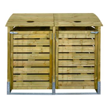 Bin cover wheelie double 155x122x90cm