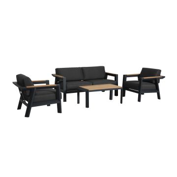 Steigerhouten lounge bank