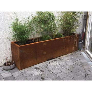 Jardineras acero corten rectángulo 200x100x40cm