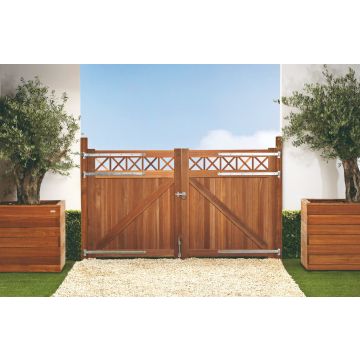 Gate Garden gate Trellis Bangkirai 300x180cm