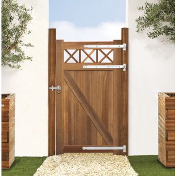 Gate Garden gate Trellis Bangkirai 100x180cm