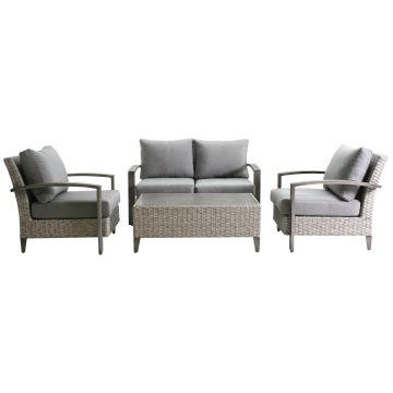 Steigerhouten lounge bank