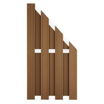 Tuinscherm schutting composiet bruin WPC 90x180/93cm