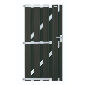 Tuinpoort antraciet schutting WPC 90x180cm