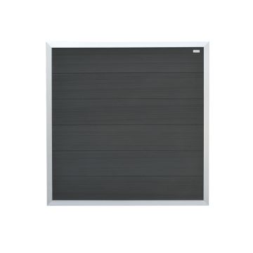 Tuinscherm antraciet schutting composiet 180x180cm