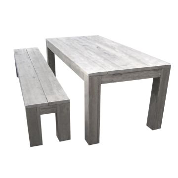 Muebles de jardin mesa madera andamio 250x100x75cm