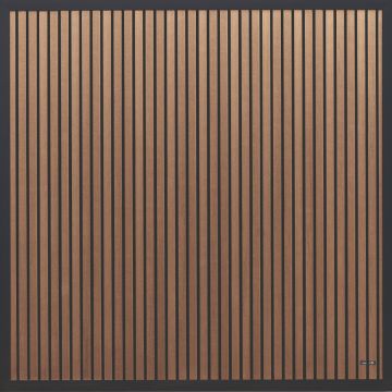 Kunststoffzaun Sichtschutzzaun Sichtschutz WPC Oak/Black 180x180cm