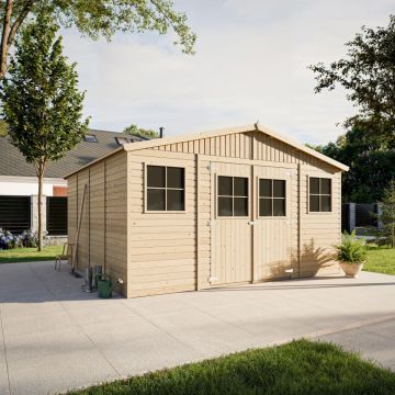 Gerätehaus Gartenhaus Kiefernholz (239 x 144 x 198 cm)