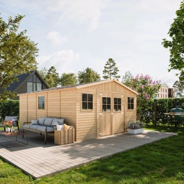 Gerätehaus Gartenhaus Kiefernholz (239 x 144 x 198 cm)