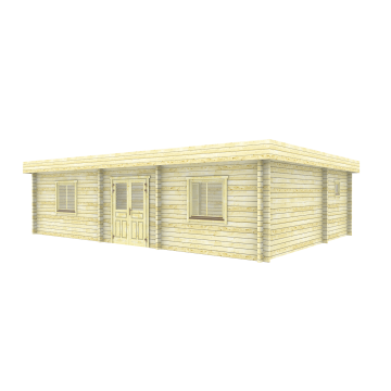 Chalet soins informels en bois 10,3x7,3m (70mm)