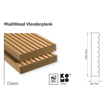 Terrassendielen thermisch modifiziert Classic 390cm