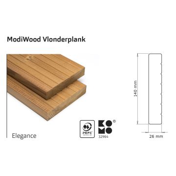 Terrassendielen thermisch modifiziert 420cm (26x140mm)