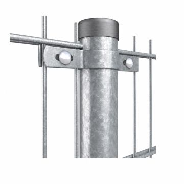 Poste para vallas metálicas doble hilo 140cm galvanizado a fuego