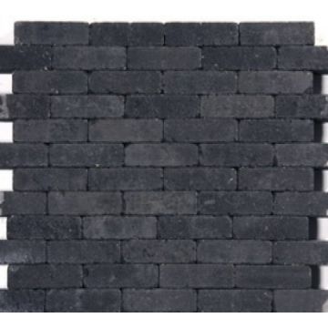 Waalformaat sierbestrating antraciet getrommeld, 20x5x6cm, per m2