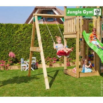 Wooden play house Jungle Hut swing 120x221cm