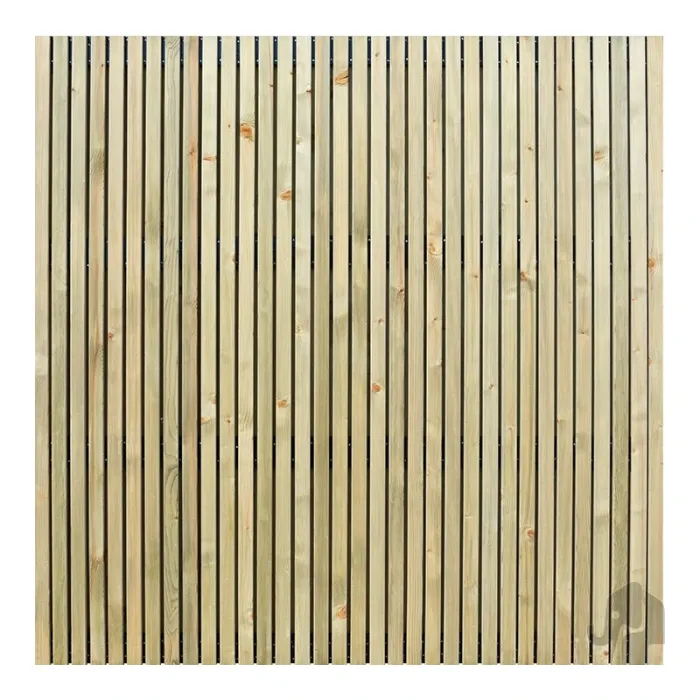 Grenen schutting stripes black 180x180cm
