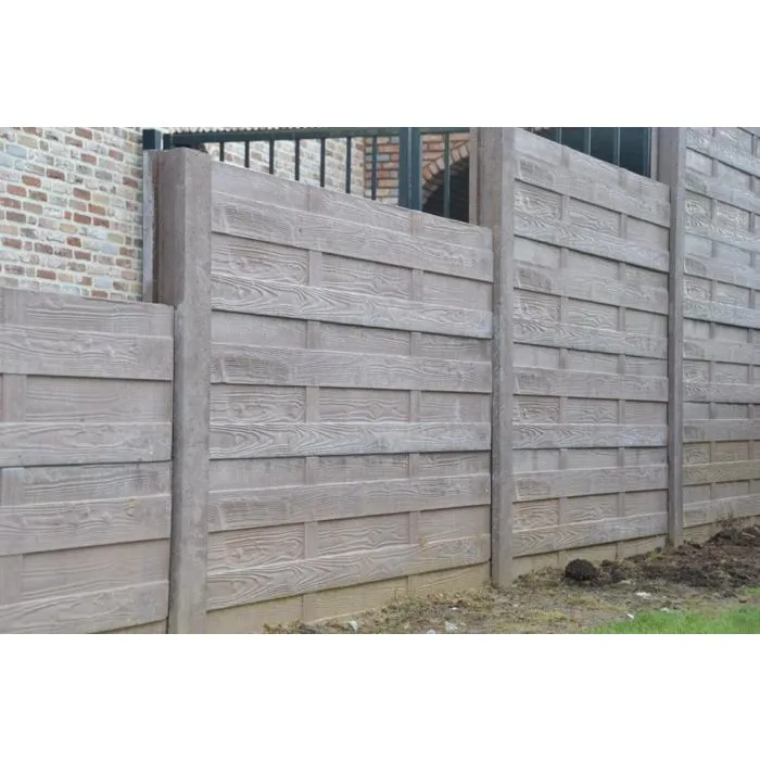 Betonzaun Woodstone grau 200x193cm einseitig