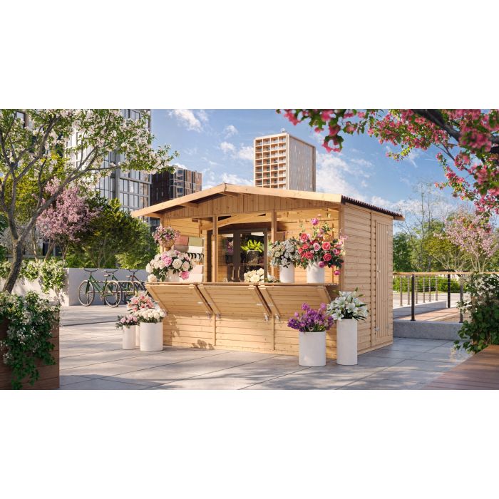 Quiosco de madera 3x3m