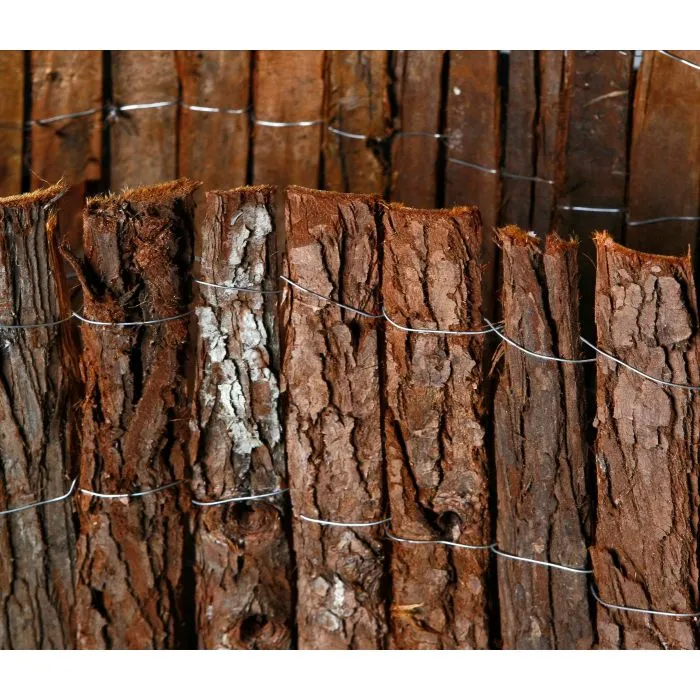 Baumrindenmatten Rindenmatten Sichtschutzmatten doppelseitig 1x5m