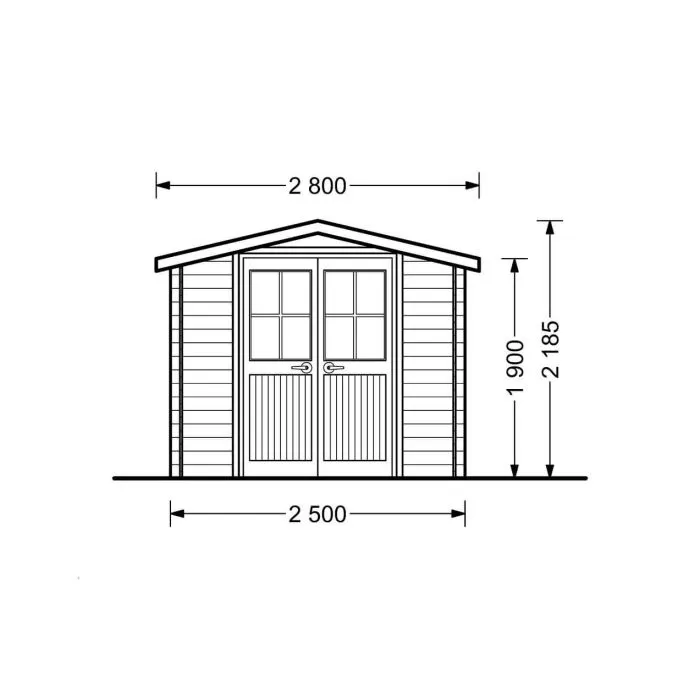 Gartenhaus Nano 2x2m