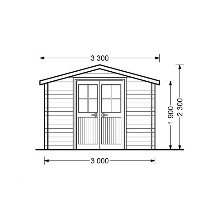 Gartenhaus Mini mit Holzboden 3x2m