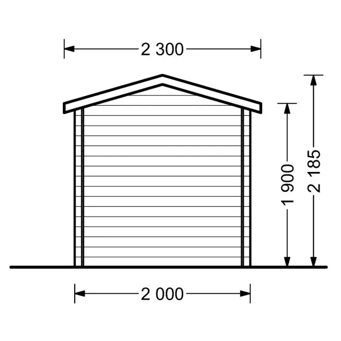 Gartenhaus Cube mit Holzboden 2x2m