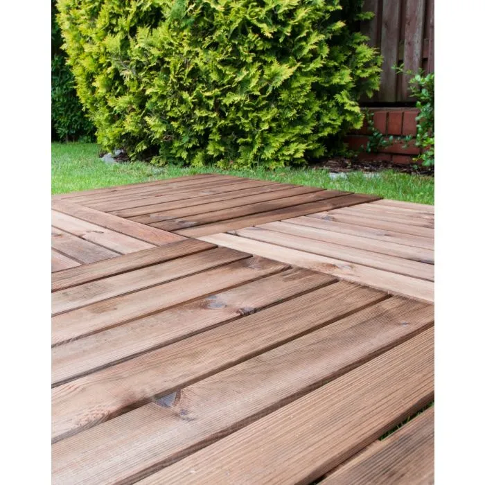 Holzfliesen Terrassenfliesen holz kiefern 50x50cm